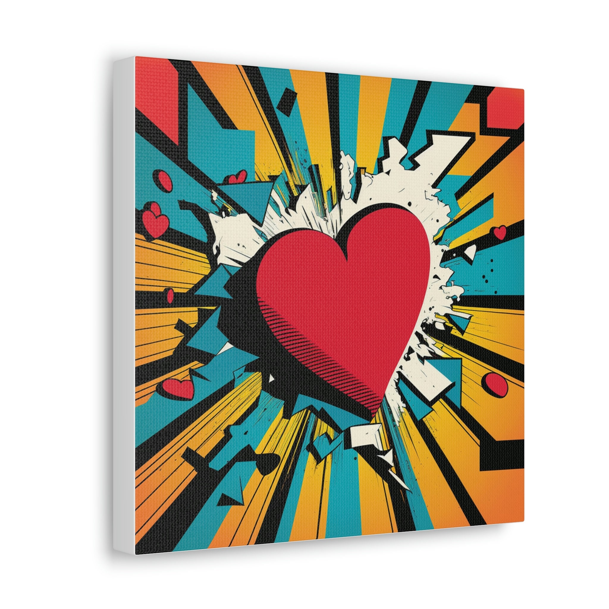 Pop Art Heart Vintage Antique Retro Canvas Wall Art - This 12\, image size:2048x2048