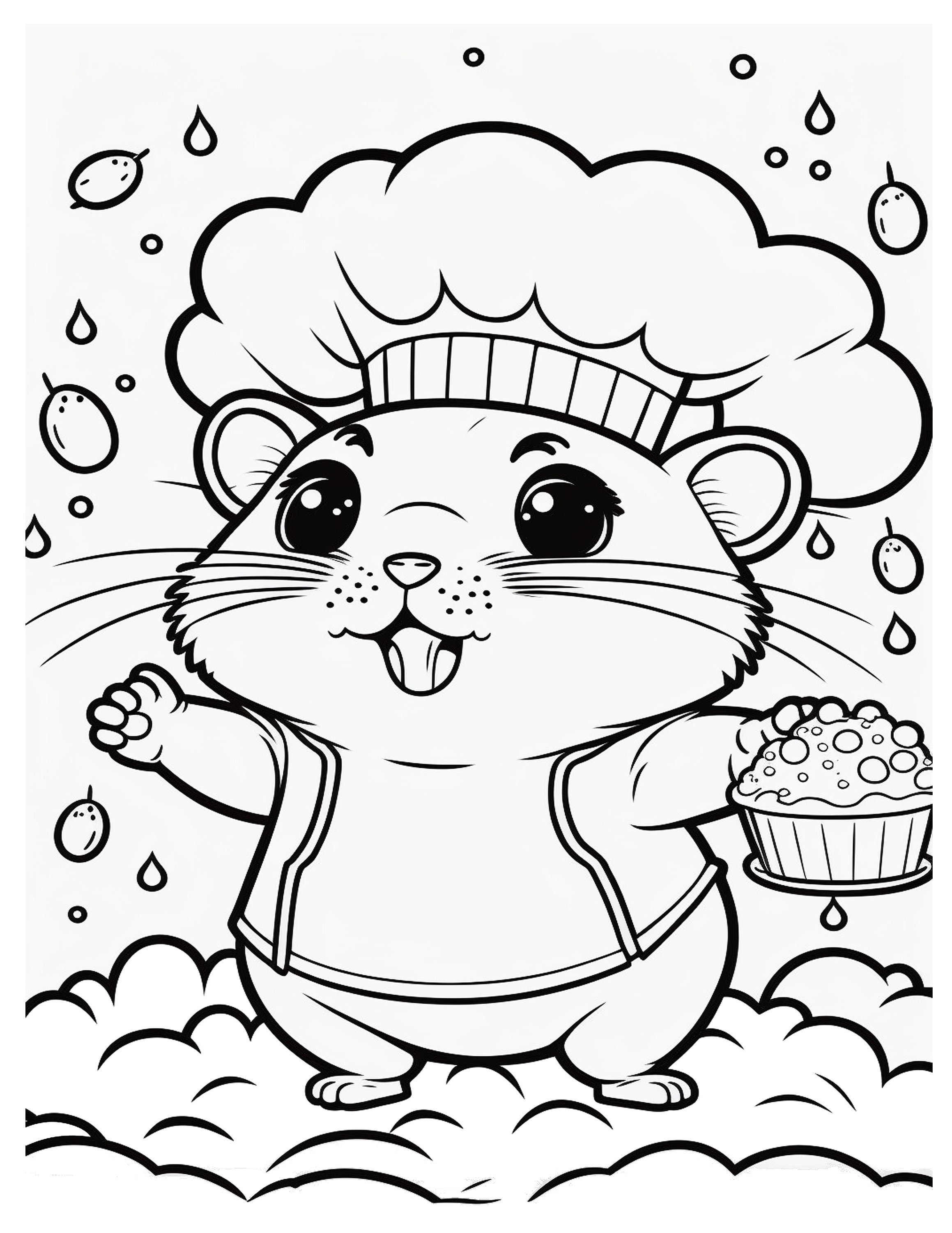 Hamster Coloring Pages Over 50 - Il Fullxfull.4623313065 Rhkf