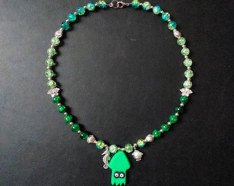 Splatoon Inkling Green Necklace
