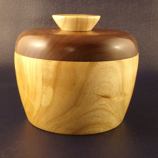 hand turned lidded wood box