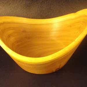 hand turned natural edge wood bowl