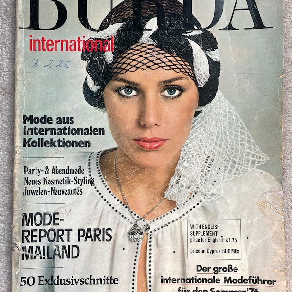 BURDA International SUMMER magazine allemand vintage des années 1970, mode 1976, style des années 1970, cadeau de collection, livre Mag, décoration d'intérieur, art mural