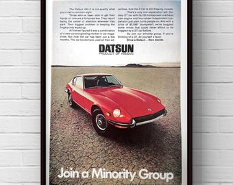 ビンテージ雑誌　an・an no.67 1970 Datsun 240Z Poster Size Ad - Etsy