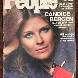 Vintage 1970s People Magazine 70s Retro Book Candice Bergen July 1975 Winston Classic Car Benson Hedges Home Decor Poster Gift Print Mag