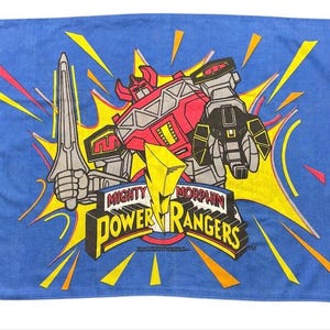 Funda de almohada vintage de los años 90 con temática MMPR, película retro Y2K, decoración del hogar, dormitorio infantil, Mighty Morphin Power Rangers, serie de dibujos animados, película de los 90