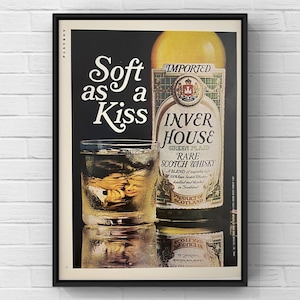 Vintage 1970s Inver House Whisky Alcohol 70s Bar Magazine Page Ad Poster Paper Print Wall Art Home Decor Retro Gift Original Collectible