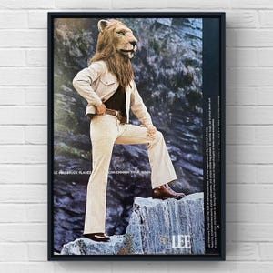Vintage 1970s Lee Brand Clothing 70s Man Pants Lees Magazine Page Ad Poster Paper Print Wall Art Home Decor Retro Gift Original Collectible
