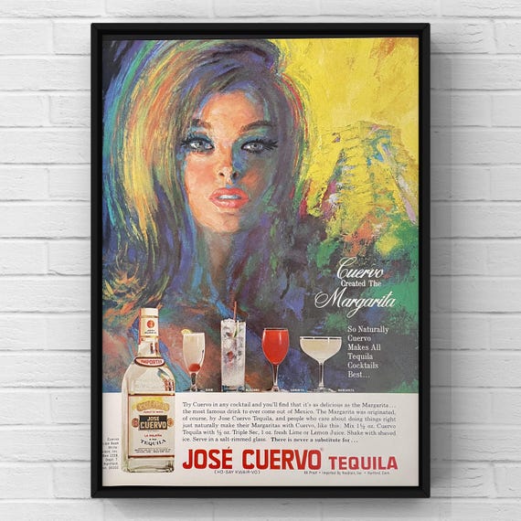 Vintage 1960s José Cuervo Tequila 60s Margarita Cocktail Bar