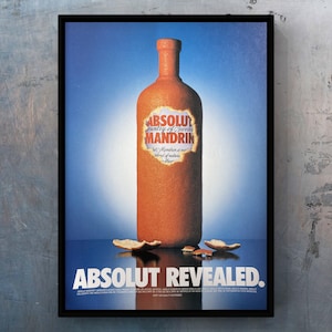 Vintage 2000s Absolut Vodka Bottle Alcohol Bar 00s Magazine Page Ad Poster Paper Print Wall Art Home Decor Retro Gift Original Collectible