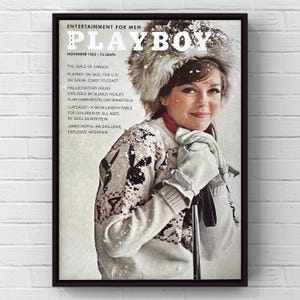 Vintage 1960er Jahre Playboy Cover Page Hase 60s Magazin Ad Poster Papier Druck Wand Kunst Home Decor Retro Geschenk Original Sammlerstück PB Pinup Sexy
