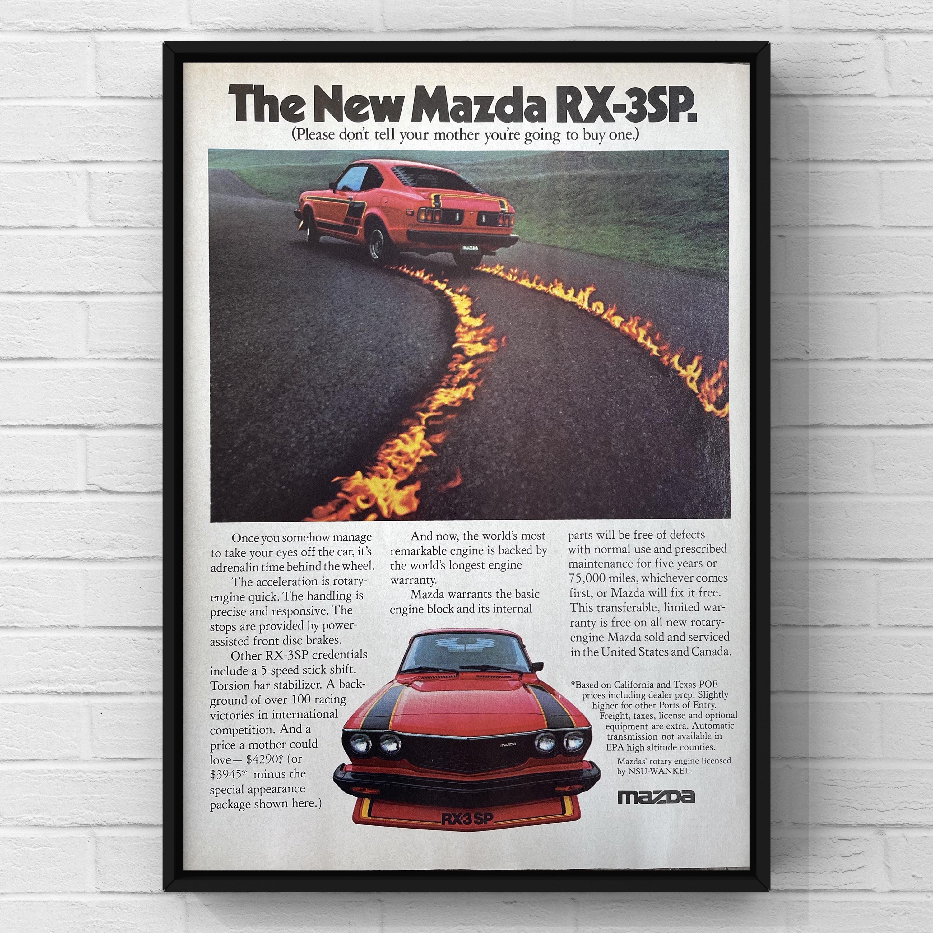 Vintage 1970s Mazda RX-3SP Car 70s Racing Magazine Page Ad Poster Print  Wall Art Home Decor Retro Gift Original Collectible Man Cave Trendy - Etsy  Singapore