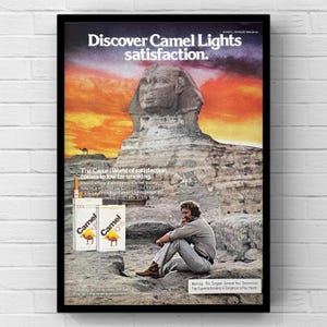 Vintage 1970s Camel Cigarettes Camels 70s Tobacco Egypt Pyramids Magazine Page Ad Poster Paper Print Wall Art Home Decor Retro Gift Original