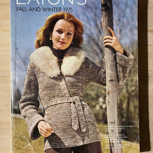 Vintage 1970s Eaton’s Fall and Winter 1975 Soft Cover Catalogue Toronto Canada Fashion Outfits Style Clothing Retro 70s Poster Wall Art Gift