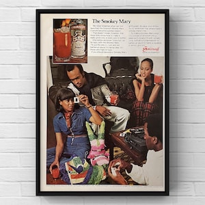 Cartel publicitario vintage de vodka Smirnoff de los años 70, con alcohol, para fiestas en bares, revistas, impresiones en papel, arte de pared, decoración del hogar, regalo retro, colección original.