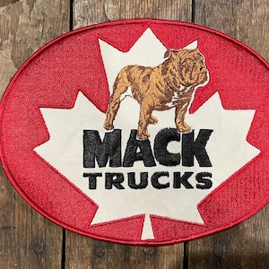 Vintage 1980s MACK Trucks Bull Dog Patch Big Sew On Trucker Bulldog Animal Retro Collectible Gift 80s Car Clothing DIY Patches