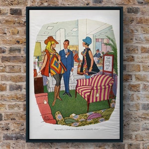 Vintage 1960s Playboy Comic Illustration Painter Naked Funny 60s