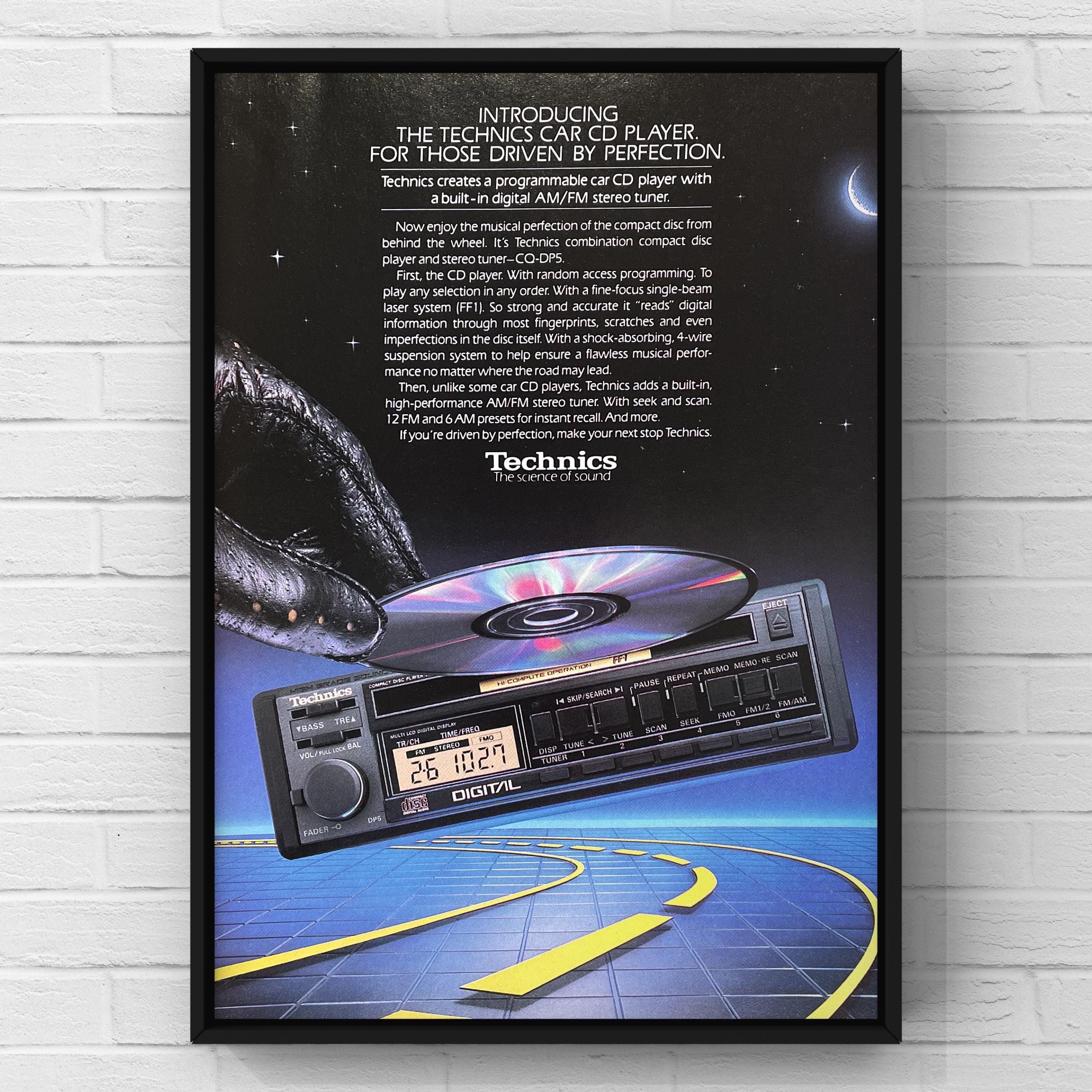 Vintage 1980s Technics Disc Speakers Tech 80s Magazine Page Ad