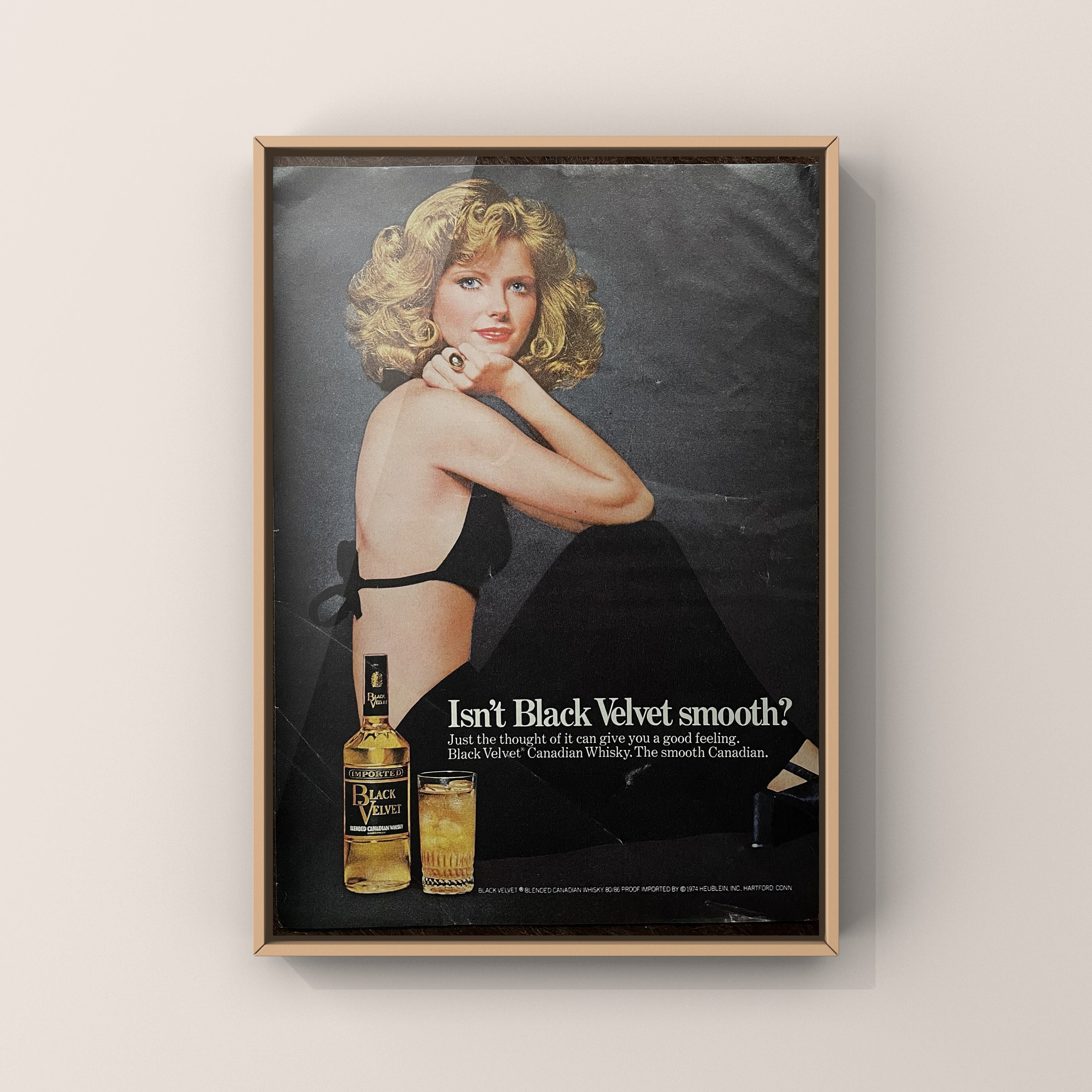 Heartbreak Lyrics & Liquor, 1975 Cool Retro Whiskey Pinup Girl