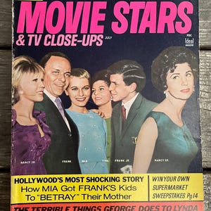 Vintage 1960s Magazine Movie Stars Yearbook 1967 60s Retro Book Gossip Collectible Gift Home Decor Hollywood Lingerie Ad Poster Sinatra Soft