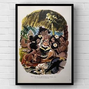 Ilustración vintage de Playboy de los años 70, divertida revista Raymonde Tribe de los años 70, póster publicitario, impresión, arte de pared, decoración del hogar, regalo, colección original.