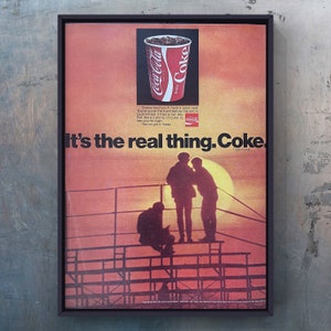 Póster vintage de Coca-Cola de los años 70, publicidad en la página de la revista Coca-Cola, arte de pared, decoración del hogar, regalo retro, colección original