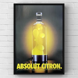 Vintage 90er Jahre Absolut Vodka Flasche Alkohol Bar 90er Jahre Magazin Seite Anzeige Poster Papier Druck Wand Kunst Home Decor Retro Geschenk Original Sammlerstück