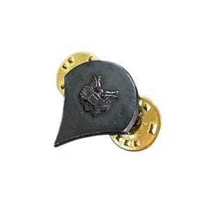 Vintage jaren 1970 VS militaire Great Seal Eagle zwarte metalen hoed revers speld achterkant insigne badge accessoires retro cadeau doe-het-zelf kleding oorlogsleger camo