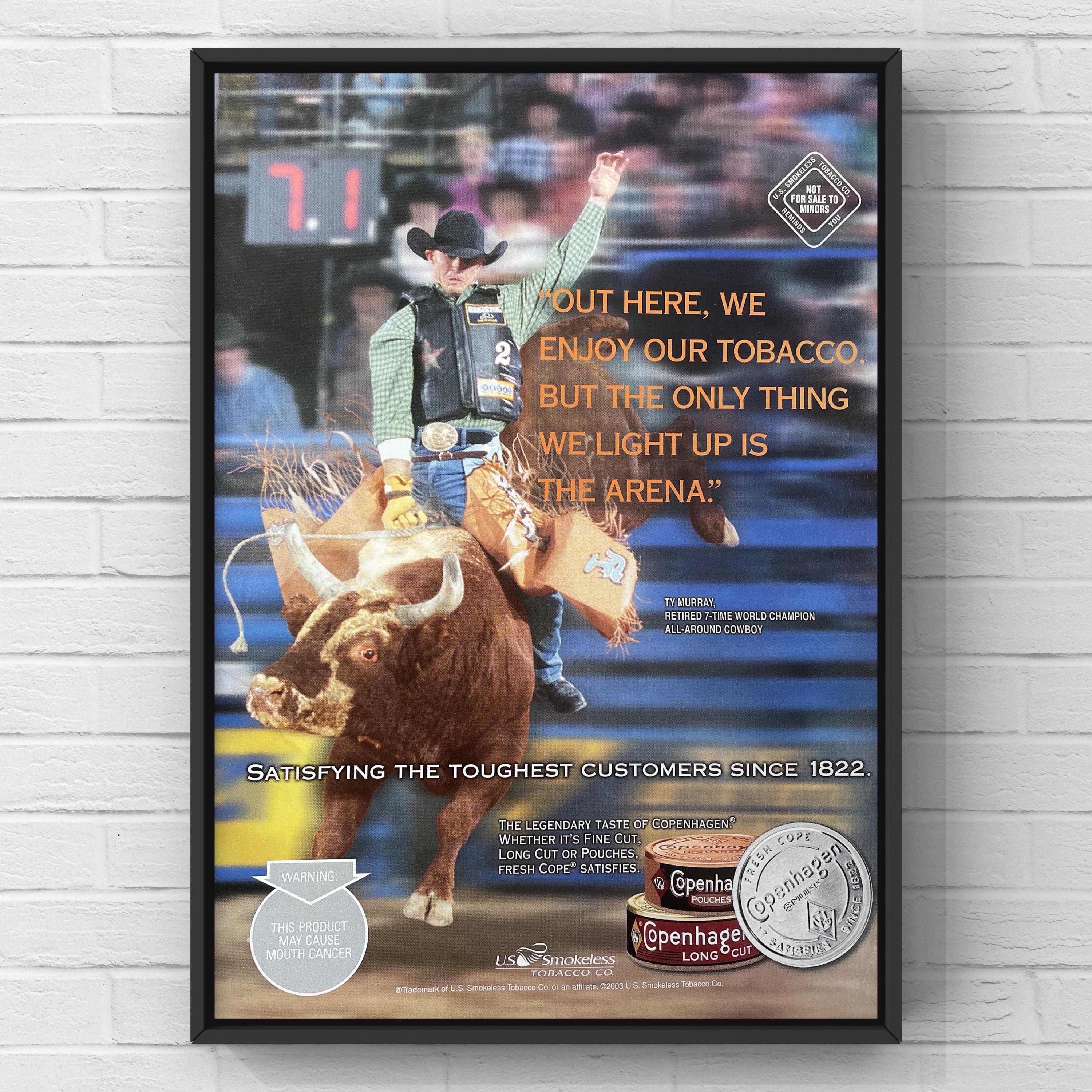 Vintage 2000s Copenhagen Tobacco Bar 00s Y2K Magazine Ad Poster