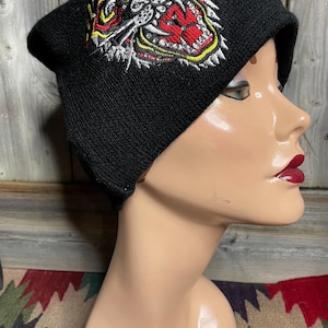 XLARGE×Ed HARDY SINGLE BEANIE XLARGExED HARDY SINGLE BEANIE - BLACK | Xlarge AU – XLarge Brand