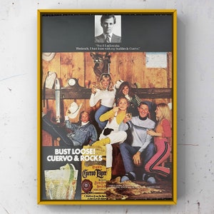 Vintage anni '80 Cuervo Tequila Bar 80s Magazine Page Ad Poster Carta Stampa Arte da Parete Arredamento per la Casa Retro Regalo Originale Collezionabile Man Cave Trendy