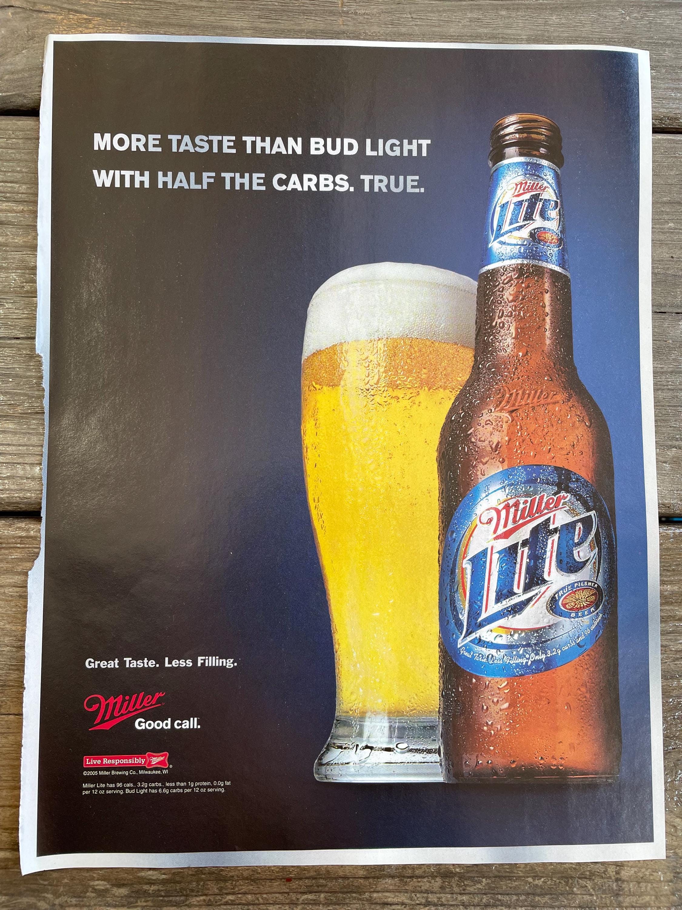 90s y2k miller light beer vintage 企業 海外 Vintage 2000s Miller Beer Y2K 00s Alcohol Bar Magazine Ad Poster Paper  Print Wall Art Home Decor Retro Gift Original Collectible Man Cave