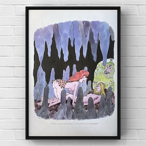 Vintage 1980s Playboy Illustration Funny Erikson Caveman 80s Magazine Page Ad Poster Print Wall Art Home Decor Gift Original Collectible