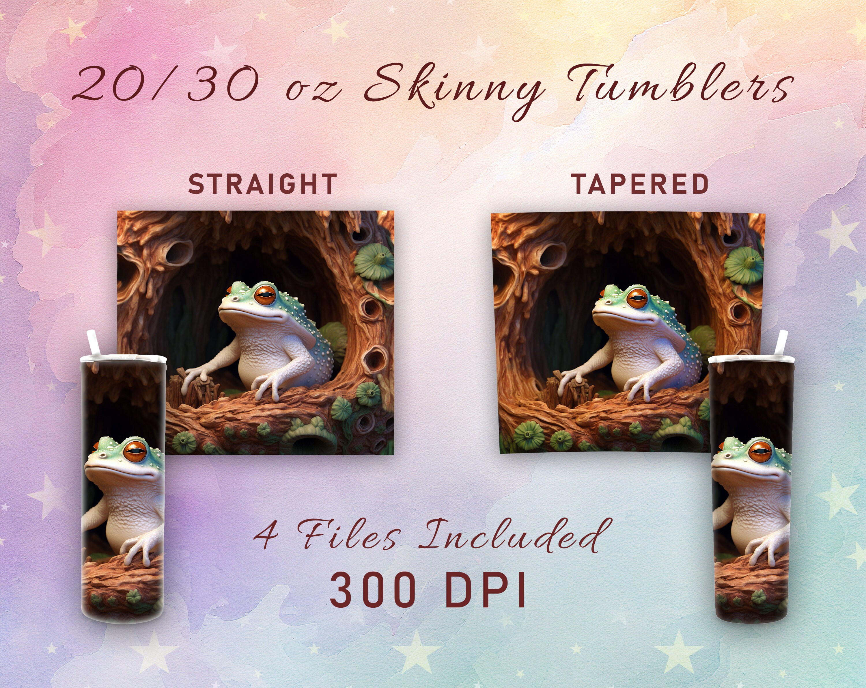 Seamless 3d Frog Tumbler Wrap, Tumbler Wrap Png, Sublimation Designs ...