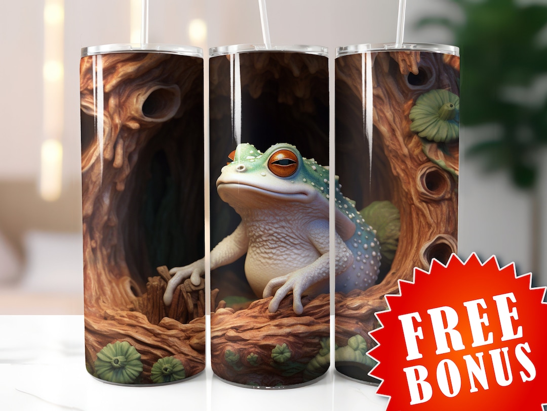 Seamless 3d Frog Tumbler Wrap, Tumbler Wrap Png, Sublimation Designs ...