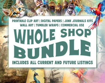 Whole Shop Mega Bundle | Entire Shop Full Access Pass | MEGA Clipart PNG Bundle | Current & Future Designs PNG Bundle Digital download png