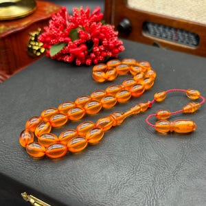 33 Beads Bakelite Amber High Quality Tesbih, Tasbih, Misbaha, Tasbeeh, Prayer Beads, Masbaha,Sibha, Worry Beads, Relaxing Beads,Subha,Rosary