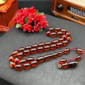 33 Beads Bakelite Amber High Quality Tesbih, Tasbih, Misbaha, Tasbeeh, Prayer Beads,Masbaha, Sibha, Worry Beads, Relaxing Beads,Subha,Rosary