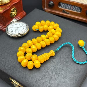 Flawless Workmanship,High Quality Bakelite Amber 33 Beads,Tesbih,Tasbih,Misbaha,Tasbeeh,Prayer Beads,Masbaha, Sibha,Worry Beads,Rosary