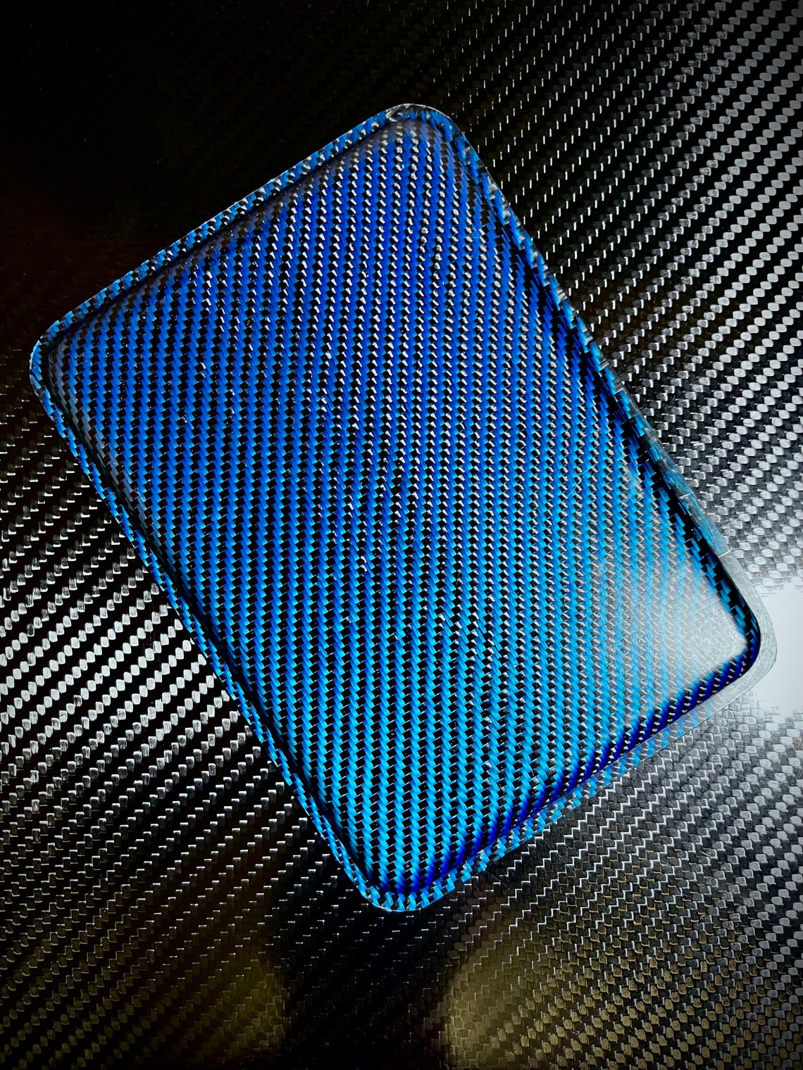 Blue Real Carbon Fiber Tray 5x7 Etsy