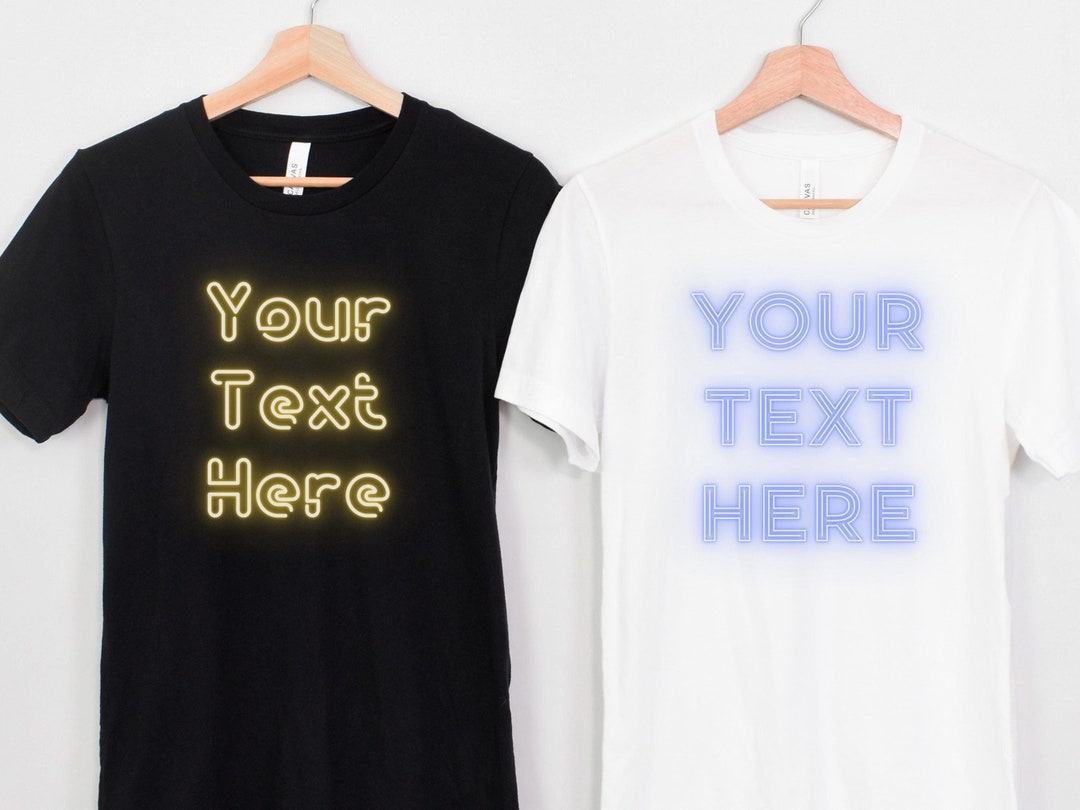 Custom Neon Sign Shirt With Text / Personalized T Shirt With Text
