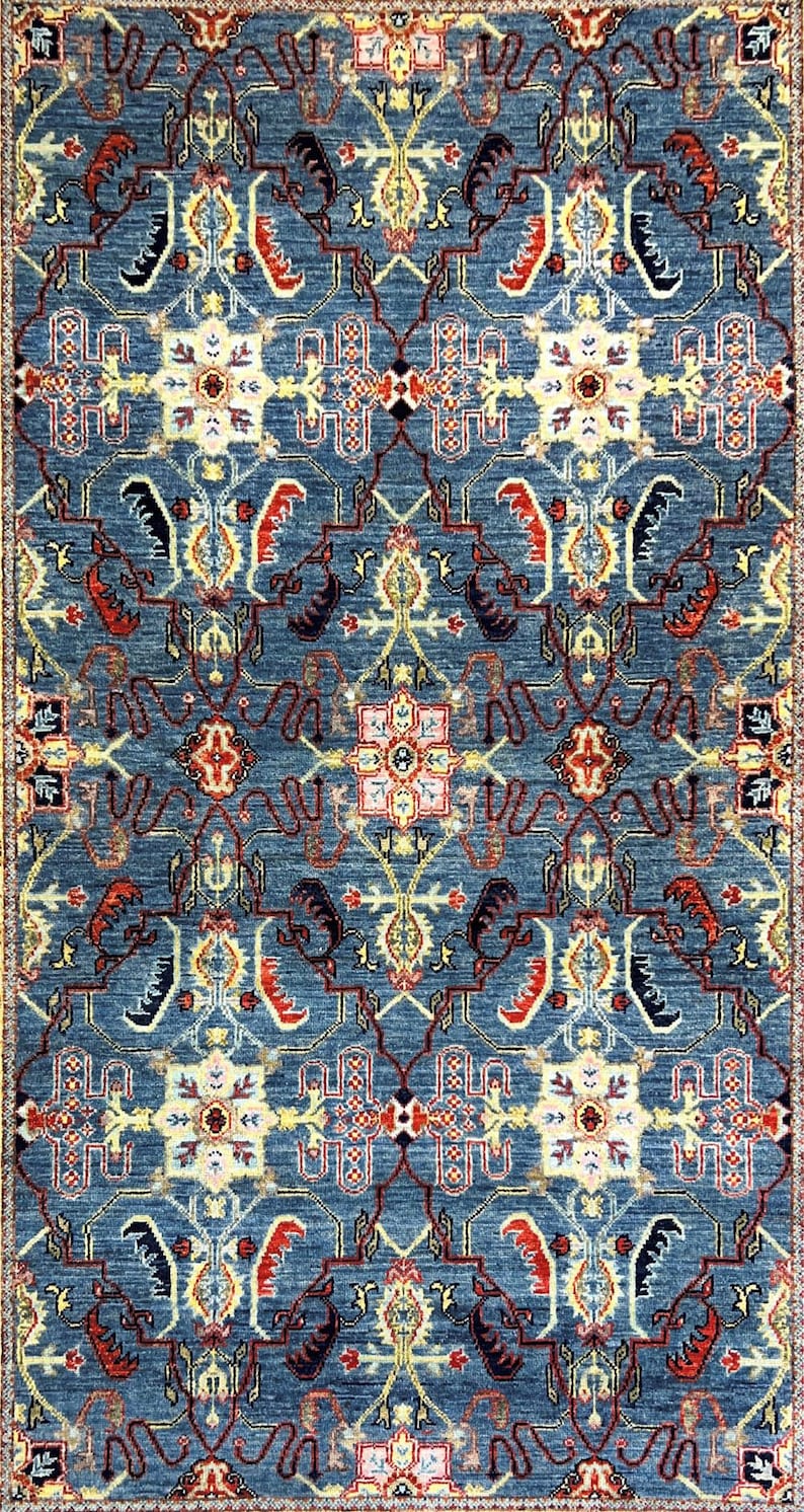 6x9 Navy Blue Oriental Area Rugtabriz Persian Style Afghan Hand