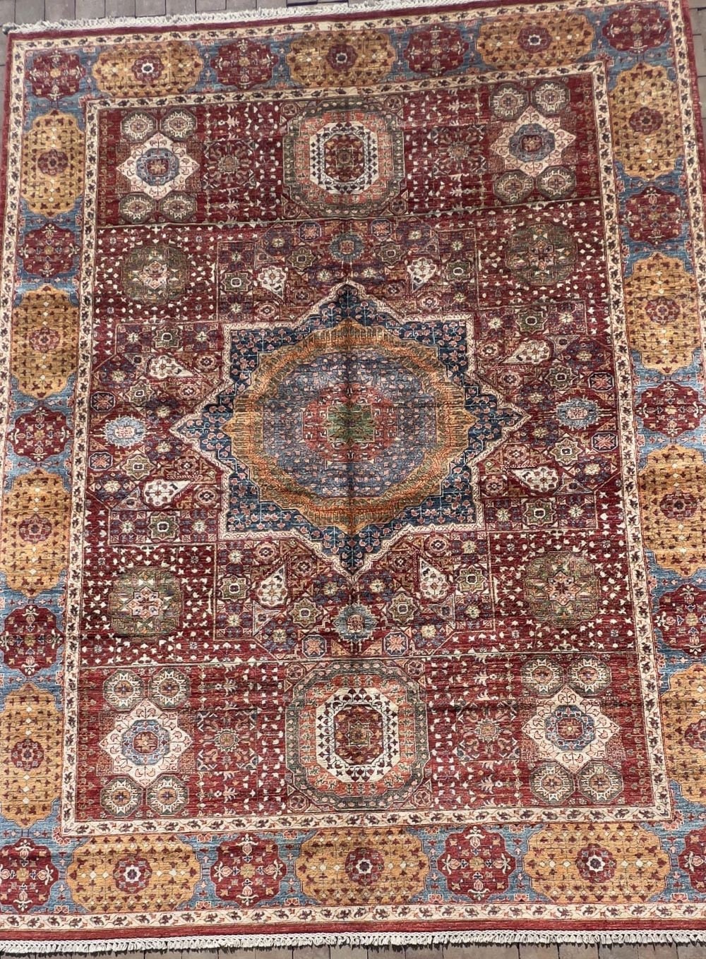 10x14 Ft Turkish Mamluk High Quality Area Rug, 10'3x13'6 Hand Knotted