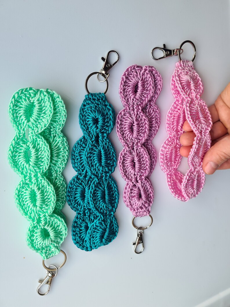 Artisan Crochet Keychain, Handmade Boho Key Holder, Unique Bag Charm ...