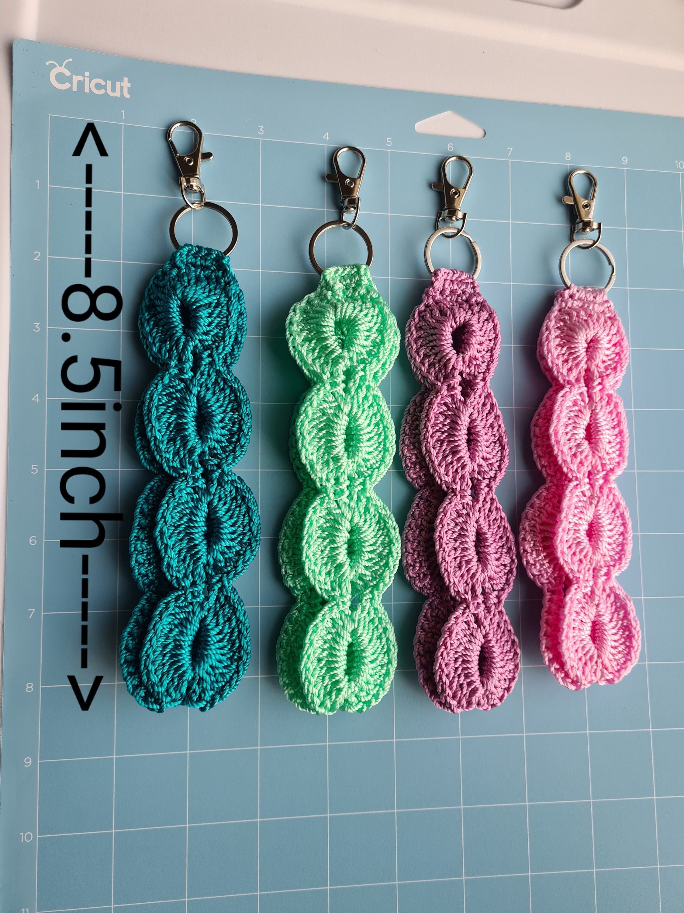 Artisan Crochet Keychain, Handmade Boho Key Holder, Unique Bag Charm ...
