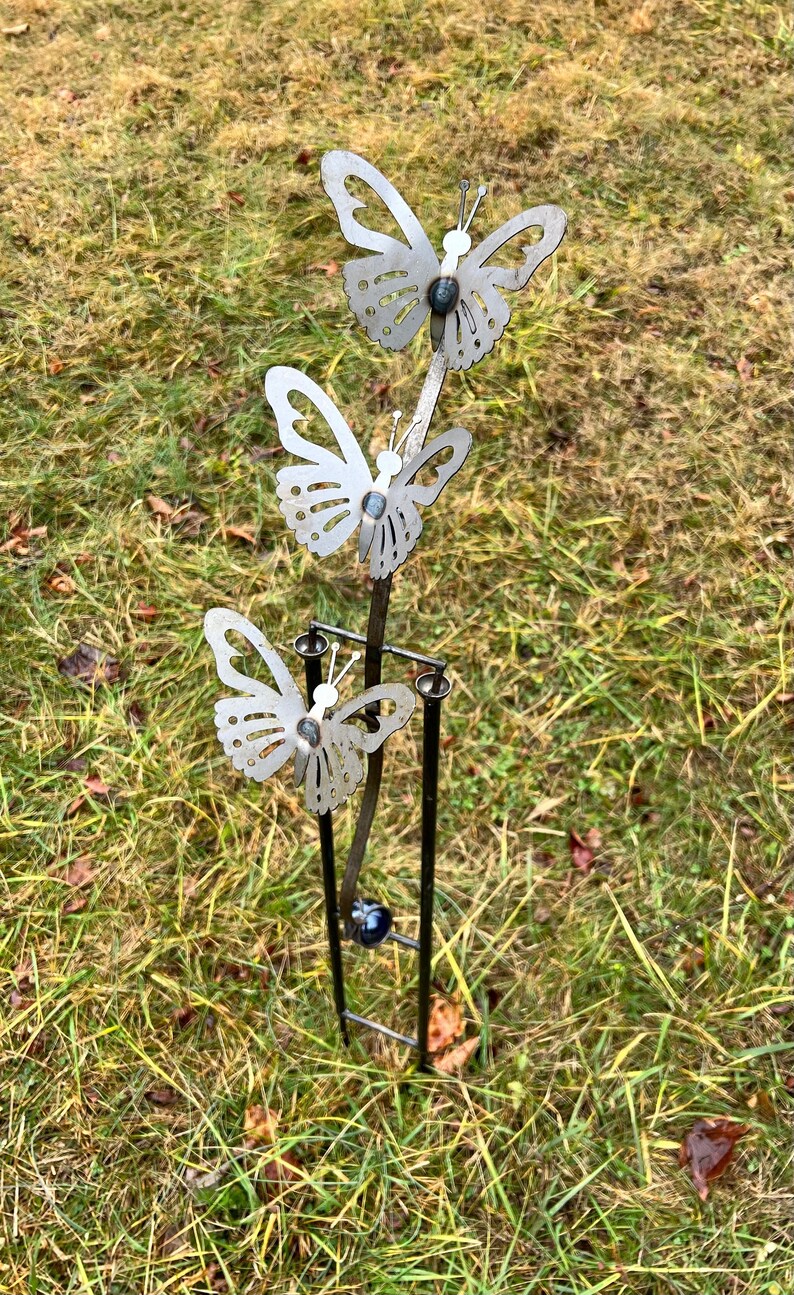 Premium Cast Iron Garden Art Wind Spinner Triple Balance