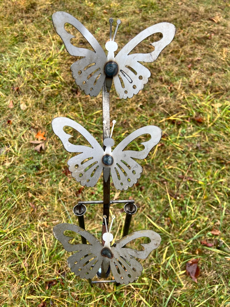 Premium Cast Iron Garden Art Wind Spinner Triple Balance