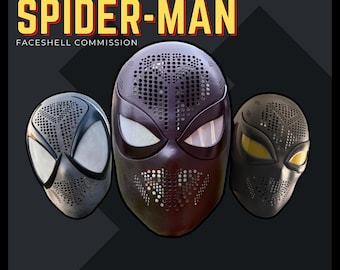 Spider-Man-cosplaygezicht Shell Commissie voor fysiek item (BESCHRIJVING LEZEN)