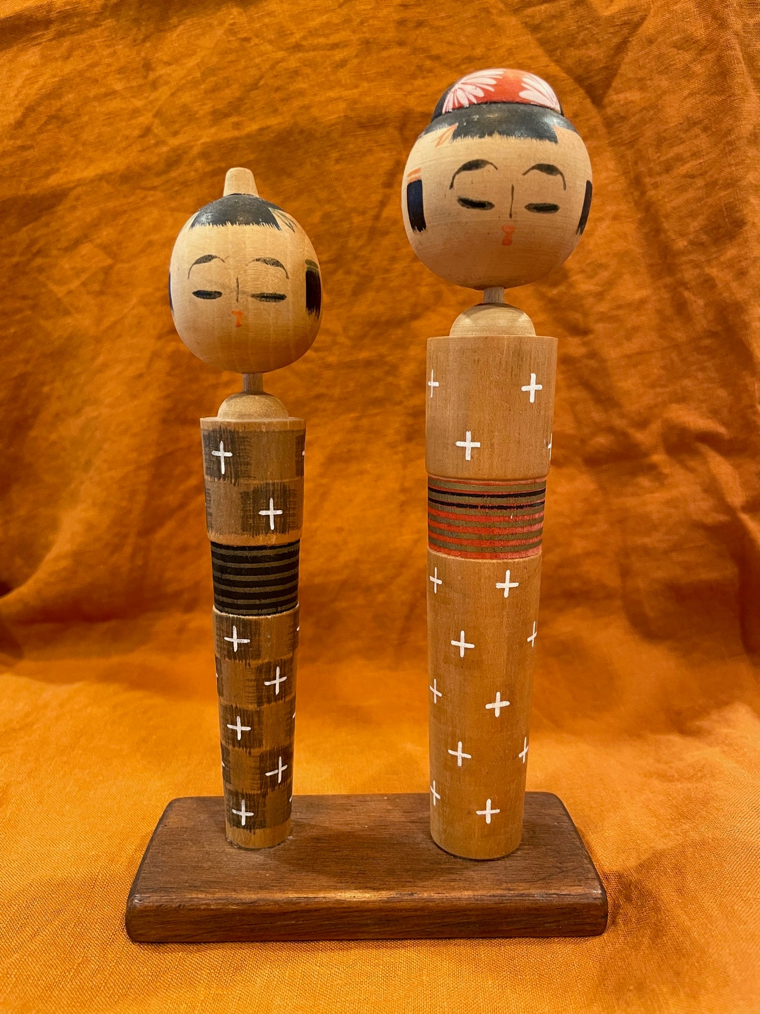 Vintage Japanese Wooden Kokeshi Doll 8 Tall Etsy