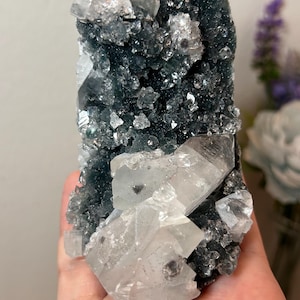Apophyllite on Chalcedony