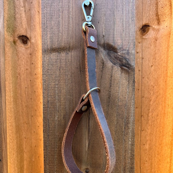 Handcrafted Leather Turkey Tote - Hanging Strap